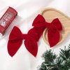 Red velvet hair bows clips for girls chrismas valentines holiday dress party decor accessories gift,velvet ribbon hair barrettes alligator hairpins for teens toddlers kids