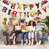 Race Car Birthday Party Decorations - Include Race Car Birthday Banner and Hanging Swirl Deocr Race Car Theme Party Supplies