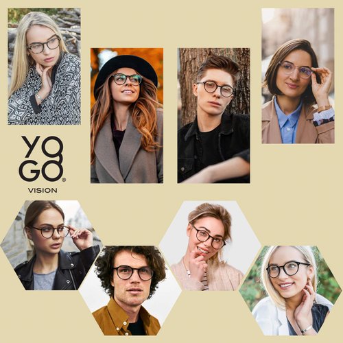 Yogo Vision Blue Light Blocking Glasses Men Women Vintage Computer Glasses Blue Light Protection Round Rim Frame Anti Eyestrain Blue Light Blocker Eyeglasses (4 pack)