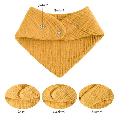 Konssy Muslin Baby Bibs 8 Pack Bandana Drool 100% Cotton for Unisex Baby, Solid Colors Set Teething and Drooling