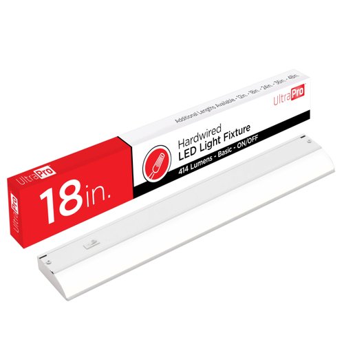 UltraPro 18 Inch Hardwired Under Cabinet Lights, On/Off Only, 2700K Warm White, Under Cabinet Lighting, Under Counter Lights for Kitchen 44110