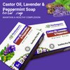 HERBOGANIC Castor Oil, Lavender and Peppermint Herbal Soap | Natural Bar Soap for Face and Body | Soothes Dry Skin | Infused with Castor Oil, Lavender and Peppermint | 5 Oz (Pack of 1)