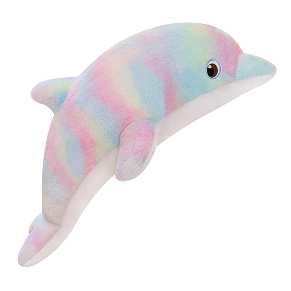 LVPU Dolphin Stuffed Animals Plush Pillow Super Soft Sea Animal Plush Toys Dolls, Stuffed Animal, Plush Toy, Gifts for Kids, Sea Critters（Pinkish Yellow-27 Inches