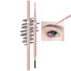 Eyebrow Pencil,2Pcs Professional Micro Brow Pencil with Spoolie Brush,Longwearing Waterproof Eyebrow Pencil,Eye Brow Pencils for Women. (Update Gray)