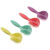 Dompel Hair Brush Pirulito, antistatic bristles, for all hair types, this brush set comes in four delicious scent (Strawberry, Pineapple, Grape, and Green Apple), Model 4018.