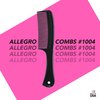 Allegro Comb 1004 Wide Teeth Detangling Combs For Women, Stylists, Curly Hair Teasing Comb Mens Comb 2 Piece (Black)