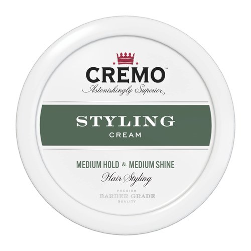 Cremo Premium Barber Grade Hair Styling Cream, Medium Hold, Medium Shine, 4 Oz