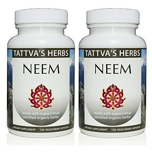 Tattva's Herbs Neem Leaf Holistic Extract - Internal Detox ,Supports Healthy Skin 500 mg. 240 Vcaps Herbal Supplement 2 Month Supply