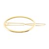 Gold oval barrette outline shape metal hair clip barrette shiny clip oblong lightweight small barrette
