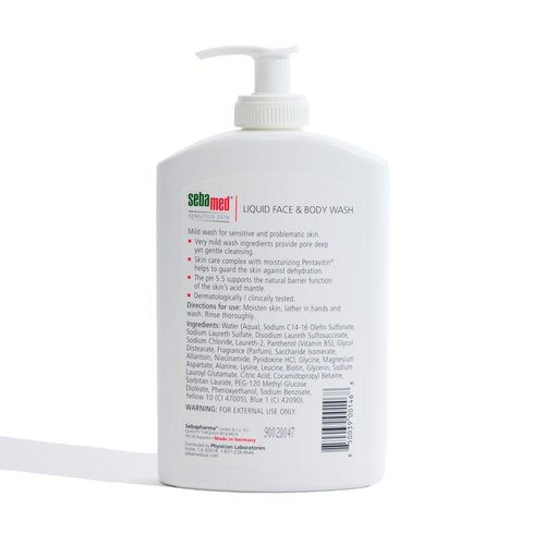 Sebamed Liquid Face & Body Wash Ultra Mild and Gentle Hydrating Cleanser for Normal to Sensitive Skin 13.5 Fluid Ounces (Pack of 2)