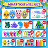 107Pcs Party Favors for Kids, Fidget Toy Pack Stocking Stuffers Birthday Gift Toys, Carnival Reward Classroom Prizes ,Treasure Box Toys Goodie Bag Stuffers Pinata Fillers for Kids 8-12