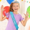 Yijunmca Blue 8th Birthday Sash for Girls Birthday Princess Crown Queen Tiara Rhinestone Birthday Headbands Birthday Girl Sash Happy Birthday Decorations for Girls 8 Year Old Birthday Party Supplies