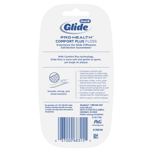 Oral-B Glide Pro-Health Comfort Plus Dental Floss, Mint, 2 Count