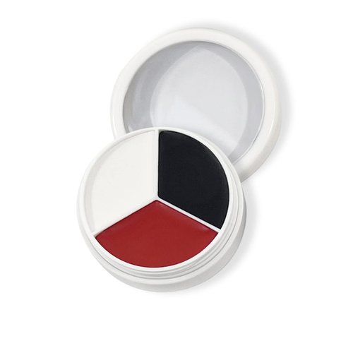 IONSGAKO Clown Makeup Kit White Black Red Face Body Paint, Halloween Makeup Kit Face Paint for Professional Halloween Joker SFX Makeup Cosplay Vampire Eye Black Football Baseball Sports Makeup