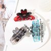4 PCS Big Flower Hair Claw Clips for Thin Hair, Strong Hold Hair Claws Non-slip Hair Catch Jaw Clamp, Elegant Hair Accessories, present for Women Girls