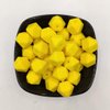 50pcs Bright Yellow Color 14mm Silicone Hexagon Pearl Beads Silicone Geometry Spacer Beads for DIY Beading Mom Jewelry Necklace Making