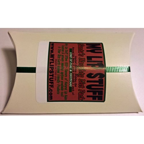 My Lip Stuff Santa's Naughty List Pack (lump of Coal & Fruitcake) Gag Gift Natural Lip Balm Set