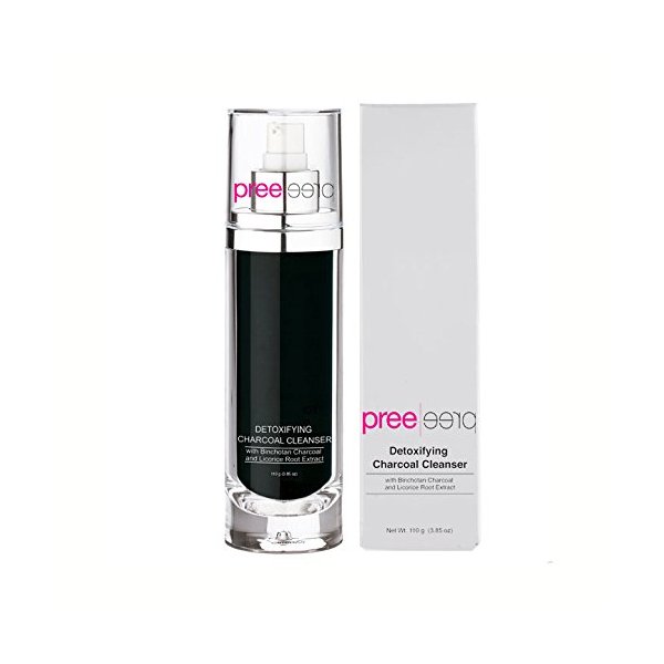Detoxifying Charcoal Cleanser for even toned, glowing skin by Pree Cosmetics