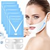 YOUSHEME 2024 New Bloskin Double Chin Mask Reusable,Bloskin Lifting Face Mask,V Line Lifting Mask for All Skin Types for Lifting and Firming the Face (5Pcs)