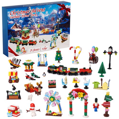 itshWOee 2024 Advent Calendar Christmas Building Set, City Park Holiday Countdown Playset with 24 Daily Collectible Surprises, for Party Favors, Kids 6+ (620 PCS)