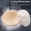 Wwyybfk Banneton Bread Proofing Basket, Sourdough Bread Baking Supplies, 9" Sourdough Bread Proofing Basket Baking Set
