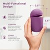 EcoBlossom Menstrual Cup Case and Sterilizer - Reusable Silicone Sterilizing Holder - Cleaner Period for You and Your Disc or Cup - Portable Cleaning Container & Microwave Steamer (Purple)
