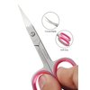 Nail Scissors Curved Eyebrow Scissors for Nail, Cuticle, Eyelashes, Nose Hair, Mustache and Beard - Manicure and Pedicure Small Scissors for Men and Women