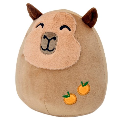 7.8inch Capybara Plush Toy Soft Stuffed Animal Doll Cute Capybara with Orange on Stomach Adorable Wildlife Plush Pillow for Kids Birthday Gift