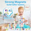Asago Magnetic Blocks ABC 123 Alphabet Colorful Printed, Building Blocks for Toddler 1-3, Magnet Cubes Sensory Toys, Preschool Early Learning Number,Letter,Animals,Education for Kids Age 1 2 3