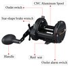 Sougayilang Conventional Reel 30 Trolling Fishing Reel Powerful Drag Fishing Reel for Saltwater Big Game(HSTL Black 30)