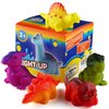 6 Packs Light-Up Floating Dinosaur Bath Toys Set, for Baby Toddler Nephew in Birthday Christmas Easter , Great Water Bathtub Shower Pool Bath Toy for Children Preschool