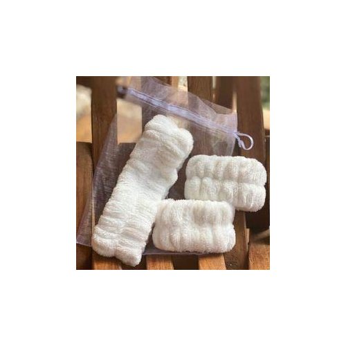 ZaneGear 3 Piece - Original USA Spa Headband and Wrist Washband Face Wash Set - Reusable - Prevent Liquids from Spilling Down Your Arms -Birthday/Bridal Party/Skincare/Any Occasion Gift