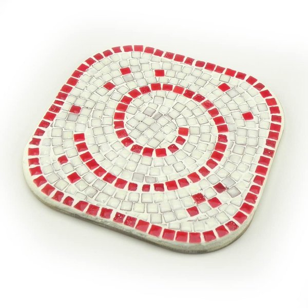 Mosaic Coasters The Perfect DIY Project for Mosaic Lovers 2 Square Coasters Glazed 10 cm