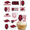 University of Arkansas Cupcake Toppers (24 Pieces) Arkansas Razorbacks Party Supplies for Razorbacks Football, Birthday Gift, Graduation Party Decorations (Arkansas Razorbacks)