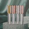 COSIDEA 15pcs Round Empty 5ml 0.17oz Gold lip gloss tubes with wand diamond Lipgloss tube containers for lip oil packing