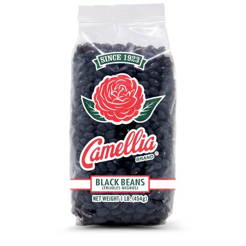 Camellia Brand Dried Black Beans, 1 Pound (Pack of 2)