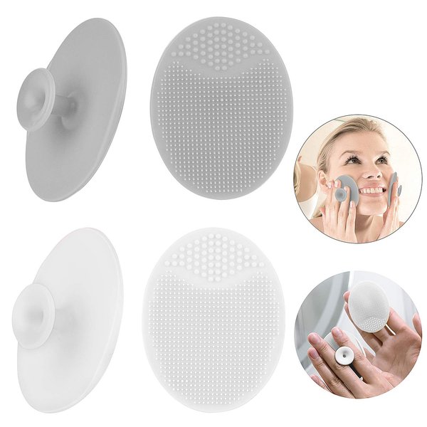 Luckyiren Silicone Face Scrubber Exfoliator Facial Cleansing Pads Precision Pore Cleansing Pad Acne Blackheads Removing Face Brush Baby Shower Tool Brushes, Valentine's Day Gift for Makeup Lover