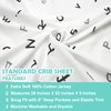 American Baby Company 2 Pack Fitted Crib Sheets 28" x 52", Soft Breathable Neutral 100% Cotton Jersey Sheet, Alphabet and Gray, for Boys and Girls, Fits Crib and Toddler Bed mattresses