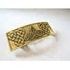 Generic Bronze gold celtic knot metal filigree hair clip barrette