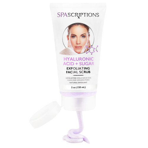Face Exfoliating Scrub Hyaluronic Acid & Sugar Face Wash - 5 Oz
