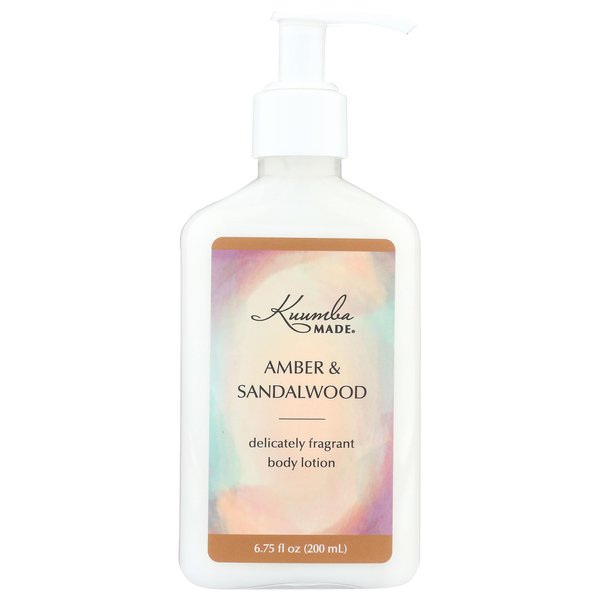 Kuumba Made Amber & Sandalwood Body Lotion 6.75 fl oz | Moisturizing Scented Lotion with Dispenser Pump