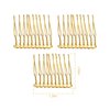 AUEAR, 20 Pack 10 Teeth Metal Veil Comb Hair Wire Clips Twist Bridal Wedding Veil Combs Silver Gold