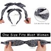 TOBATOBA Headband, 6Pcs Bandana Knotted Bow Headbands for Women, Paisley Headband with Removable Rabbit Ears, Top Knot Headband, Turban Headbands, Hair Band for Women Girls