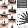 SUMEITANG 6 Pcs Double-headed Eyeliner Stamps Set Black Liquid Eye Liner Pen With Star,Moon,Heart,Flower,Smiley,Triangle Stamp Stencils Shapes for Women Makeup Kit Long-Lasting Waterproof Smudgeproof