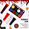 8 Colors Face Body Paint Kit, Halloween SFX Makeup, Black White Red Face Paint + SFX Fake Blood Washable + Fake Skin Imitation, Body Painting Kit for Halloween SFX Makeup Cosplay Joker Costume Part
