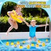 Honoson 24 Pcs Summer Beach Rubber Duckies Bulk Mini Rubber Duck Bath Toys Float Bathtub Ducky Cute Squeaky Rubber Ducky for Classroom Carnival Summer Birthday Baby Shower Party Favor