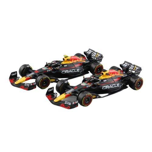 Generic Bburago 1/43 Scale F1 Model Car Kits Set of 2 RB19 Miami F1#1#11 2023 Sergio Perez and Max Verstappen Diecast Model Car 38082, Black
