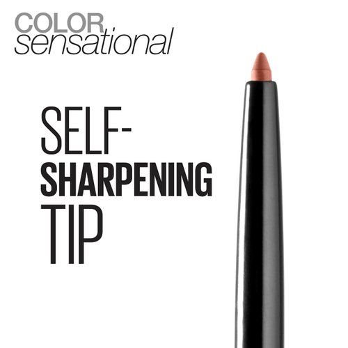 Maybelline Color Sensational Shaping Lip Liner with Self-Sharpening Tip, Very Cherry, Red, 1 Count