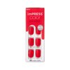 imPRESS KISS Color Press-On Manicure Fake Nails, Rising Sun - Short Length, Matte, Polish-Free Solid Color Mani, Includes Prep Pad, Mini File, Manicure Stick, and 30 Fake Nails