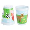 BLUE PANDA 16 Pack Plastic Farm Animals Cups - Barnyard Party Favors for Birthday Party Supplies (16 oz)